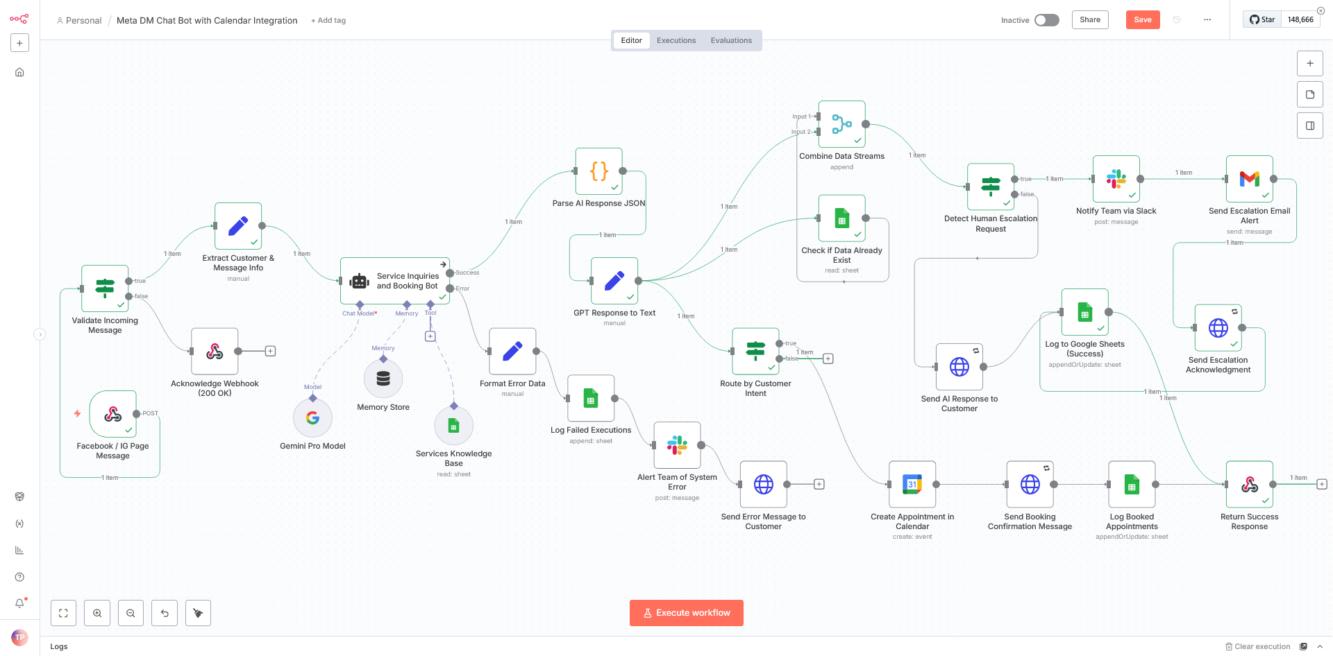 DM Chat Bot with Calendar Integration