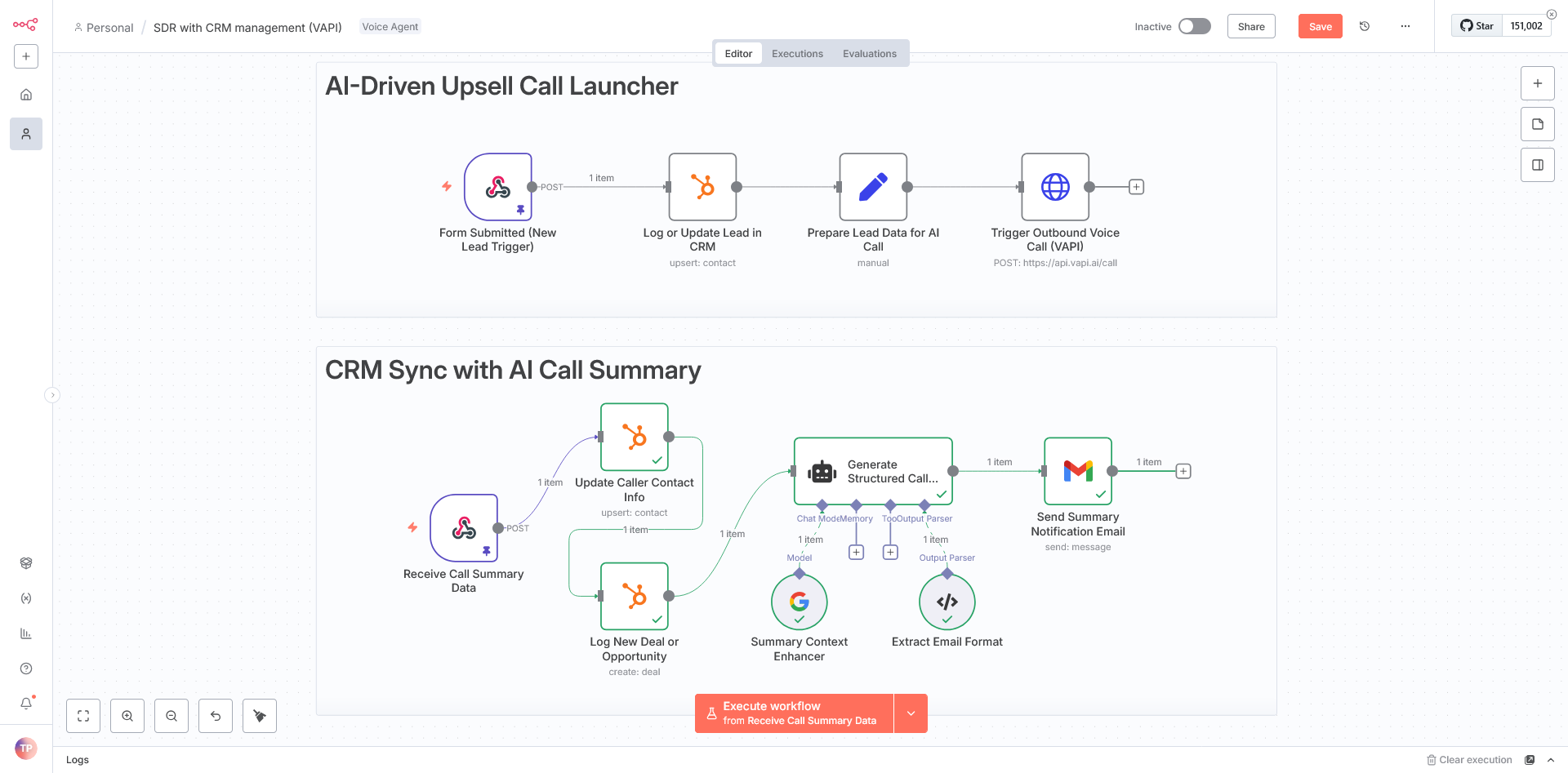 SDR with CRM Management (VAPI)