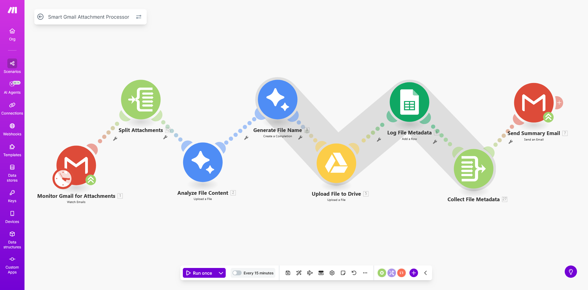 Smart Gmail Attachment Processor